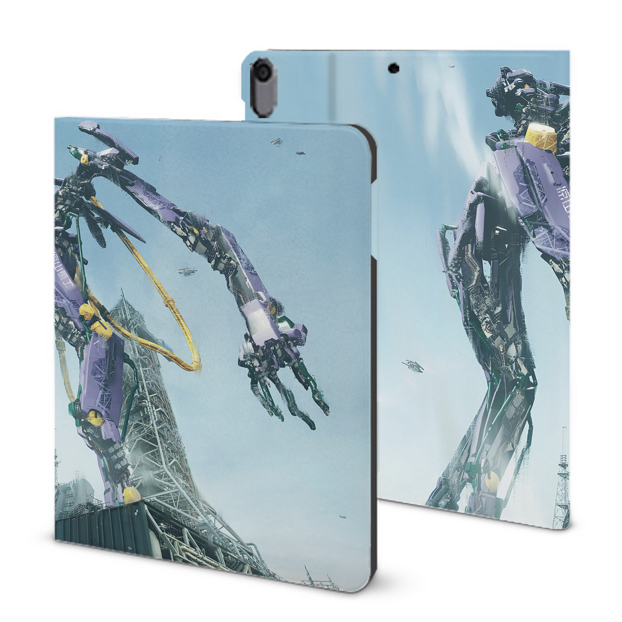 （画像用） EVA 新世紀エヴァンゲリオン IPad ケース ブック型 PUレザー TPU 耐衝撃 軽量 薄型 ペン収納なし 全面保護 IPad 各モデル対応